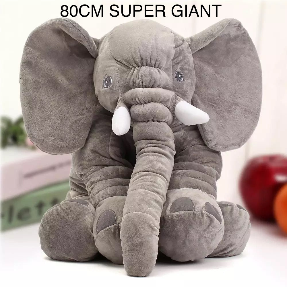 Giant Elephant Plush Pillow Toy for Baby Sleeping/ Back Cushion 60CM/80CM