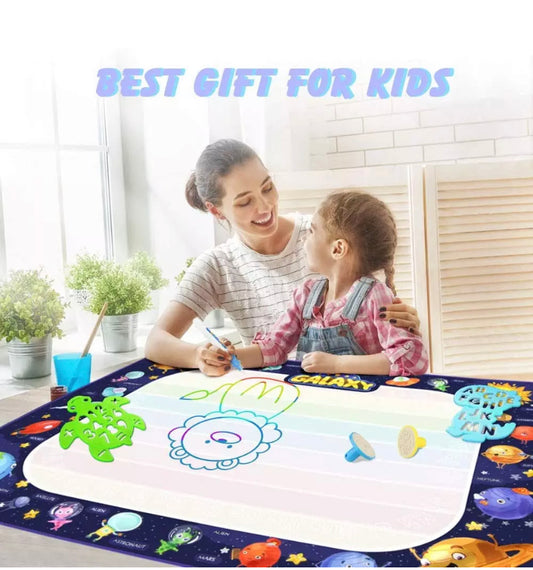 Magic Doodle Mat 100 X 100cm Extra Large Water Drawing Doodling Mat Coloring Mat Educational Toys Gifts for Kids Toddlers Boys Girls Age 2-8