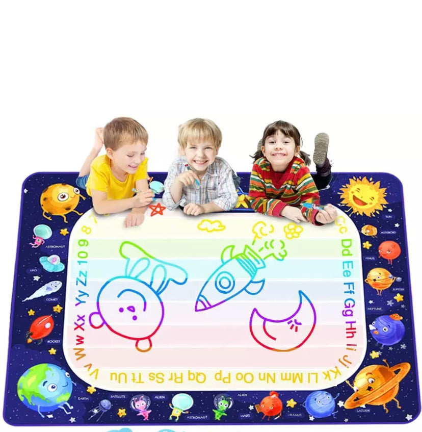 Magic Doodle Mat 100 X 100cm Extra Large Water Drawing Doodling Mat Coloring Mat Educational Toys Gifts for Kids Toddlers Boys Girls Age 2-8