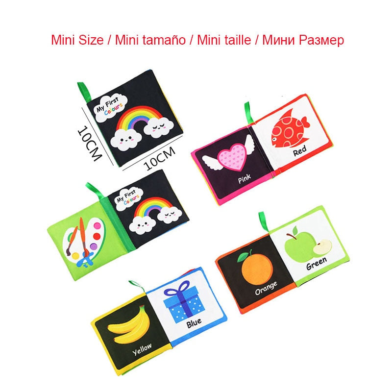 Montessori Baby Cloth Book Black White Book For Baby Early Development Baby Books Educational Cognize Book Baby Toys 0 12 Months