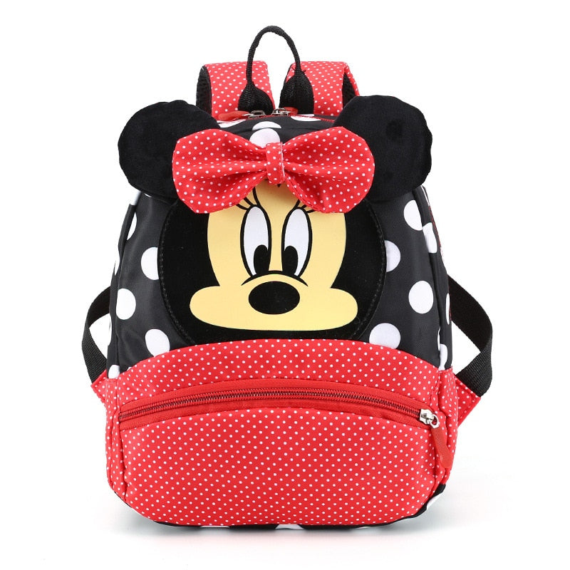 Disney Anime Cartoon Backpack For Baby Boys Girls Minnie Mickey Mouse Children Lovely Schoolbag Kindergarten Kids Toys