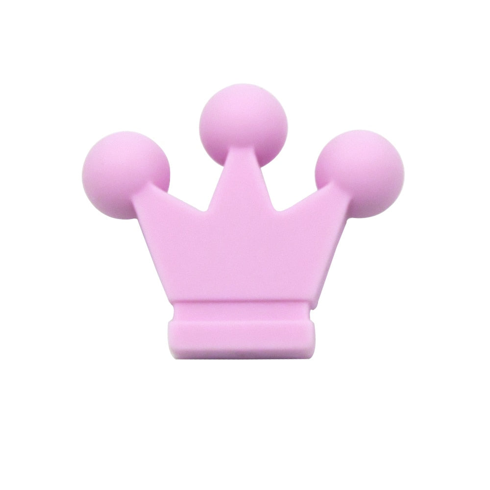 Cute-Idea 10PCs Silicone Crown Beads Baby Teething Chewable Teether DIY Baby Pacifier Chain chew Toys Accessories Baby Products