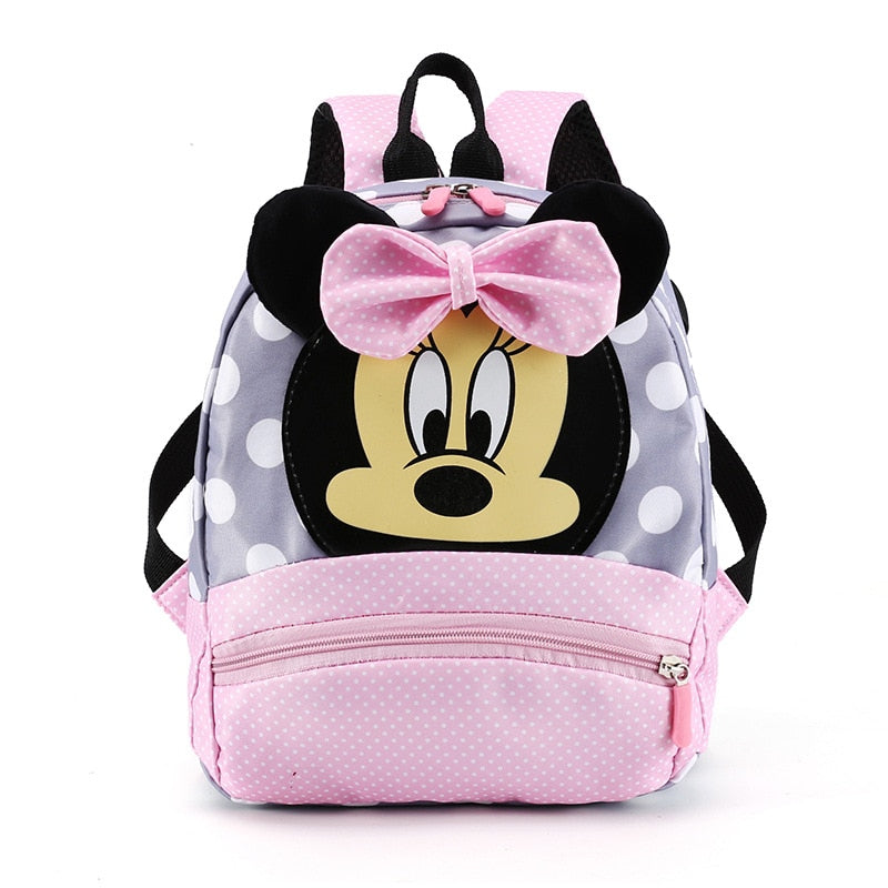 Disney Anime Cartoon Backpack For Baby Boys Girls Minnie Mickey Mouse Children Lovely Schoolbag Kindergarten Kids Toys