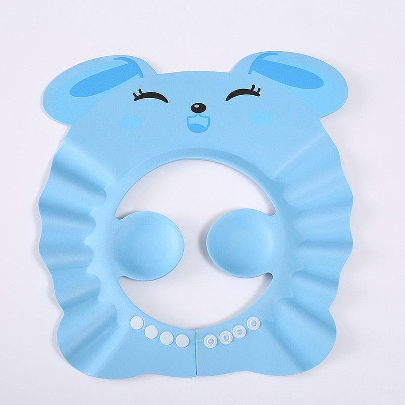 Baby Shower Soft Cap Adjustable Hair Wash Hat for Kids Ear Protection Safe Children Shampoo Bathing Shower Protect Head Cover