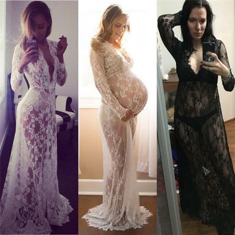 Maternity Lace Maxi Dress Pregnant