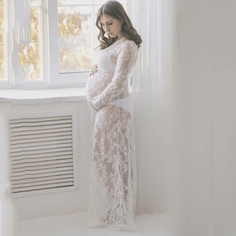 Maternity Lace Maxi Dress Pregnant