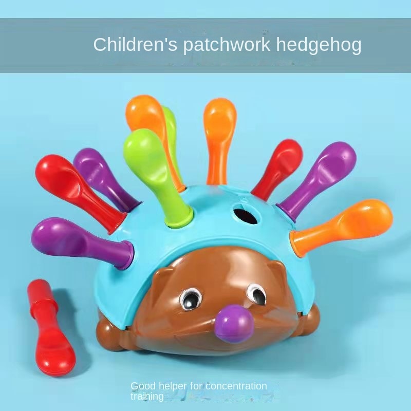 Hedgehog Montessori Toys Baby Concentration Training Early Education Toys Fine Motor and Sensory Toys Spelling Little Hedgehog