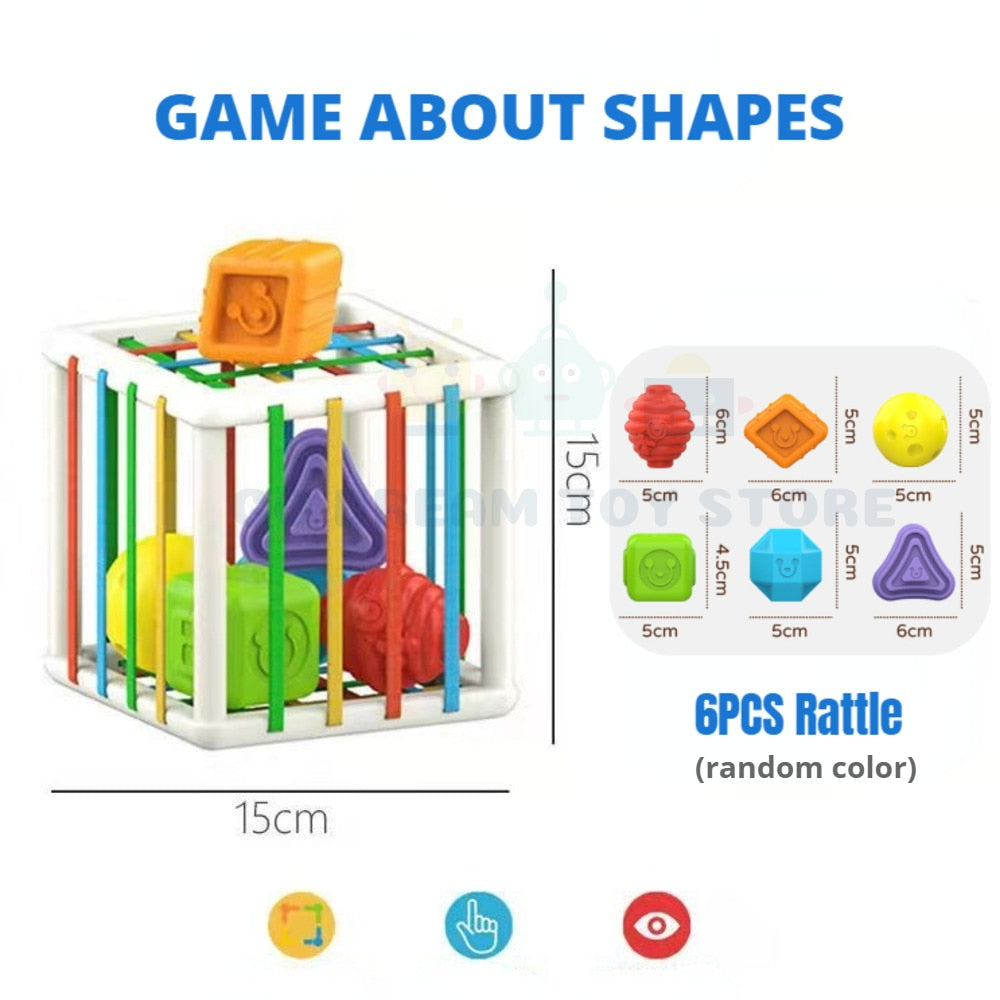 New Colorful Shape Blocks Sorting Game Baby Montessori Learning Educational Toys For Children Bebe Birth Inny 0 12 Months Gift