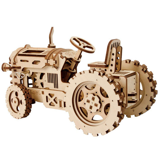 Robotime ROKR DIY 3D Wooden Puzzle Mechanical Gear Drive Tractor Assembly Toys
