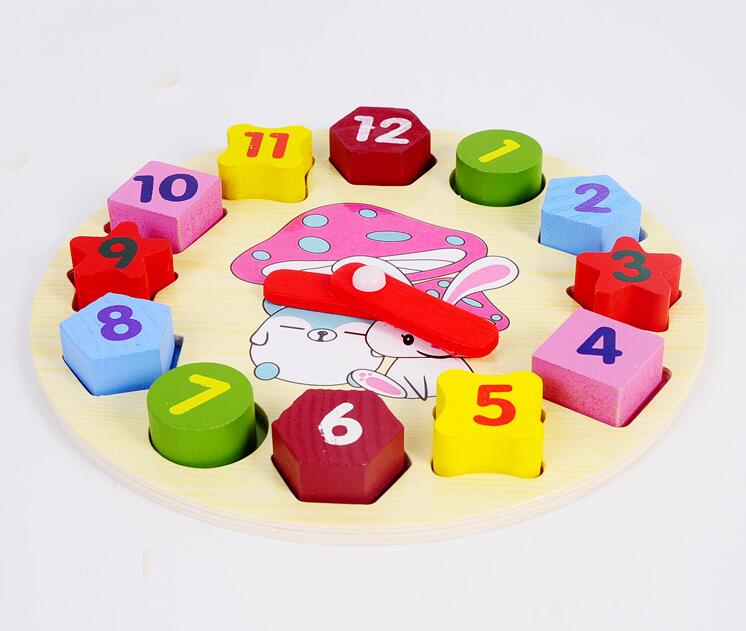 Puzzle Colorful Digital Geometry Clock Educational Toy