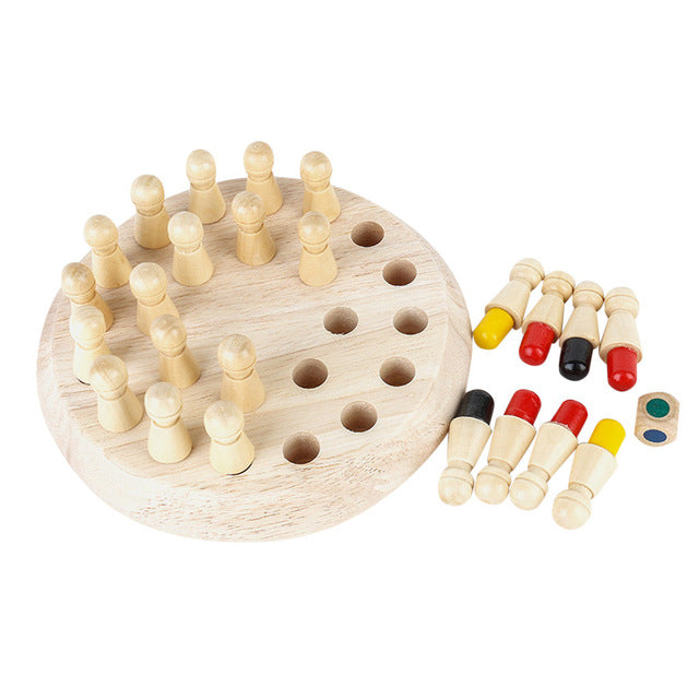 Kids Wooden Memory Chess  Game