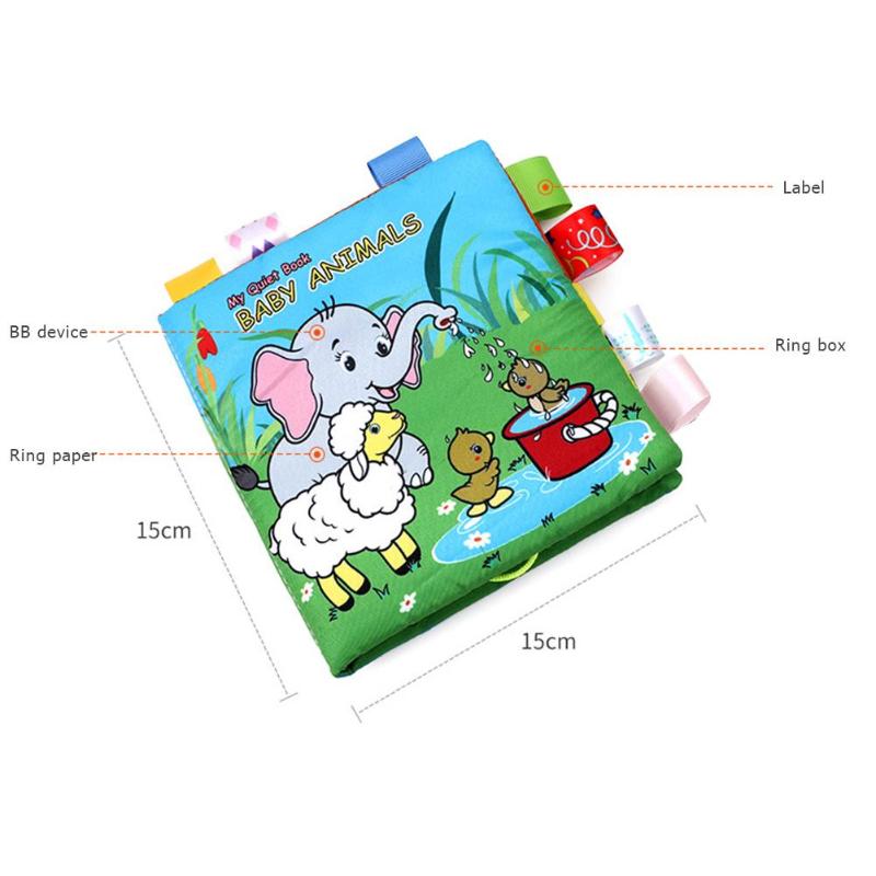 Cartoon Baby Colorful Soft Animal Cloth Book