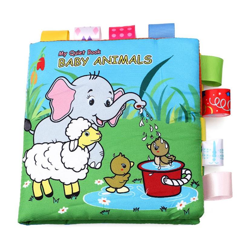 Cartoon Baby Colorful Soft Animal Cloth Book