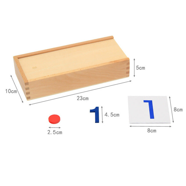 Montessori Cards & Counters with Maths Numbers for Early Childhood Education.