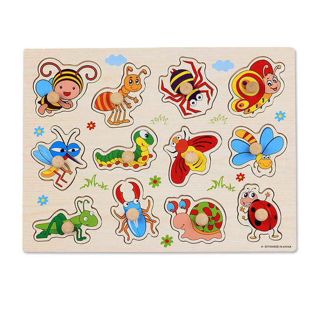 Baby Toys wooden Puzzle Grab Board