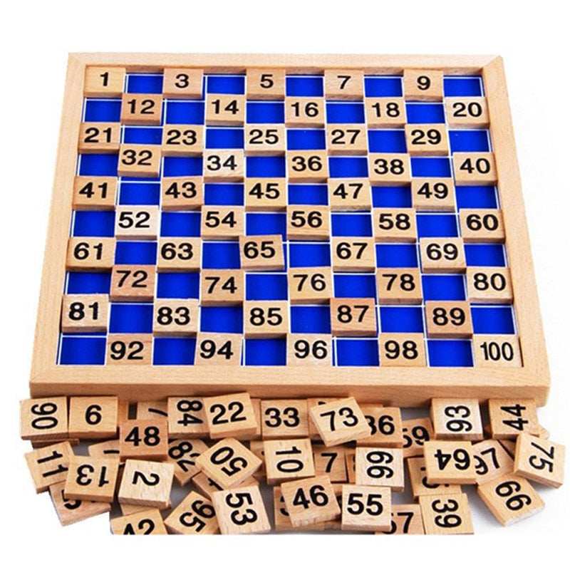 Montessori Educational Wooden Toys For Children Baby Toys 1-100 Digit Table Math Teaching For Kids