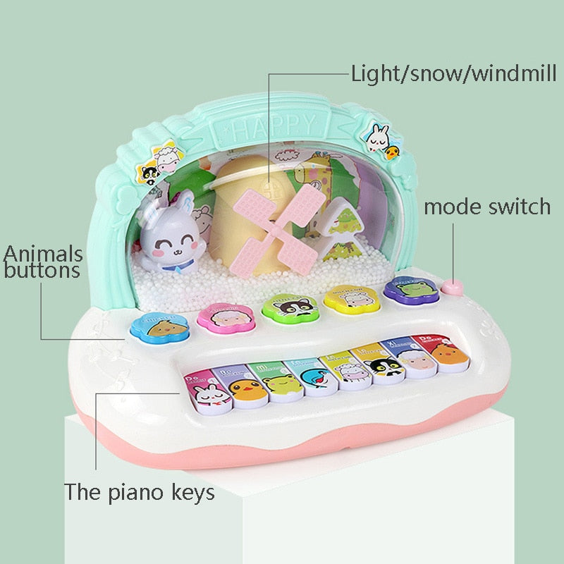 Mutilfunctional Kids Musical Instrument Toy Baby Flash Piano
